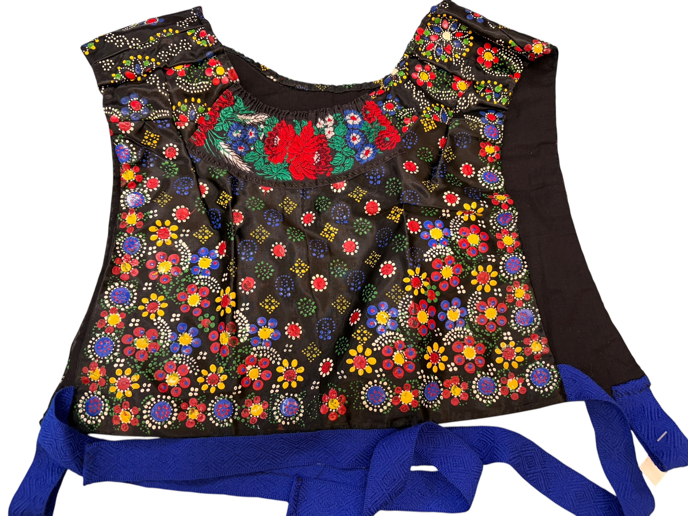 Kraplap doekjes gedrukt rood, wit, geel, groen, blauw nr. 37