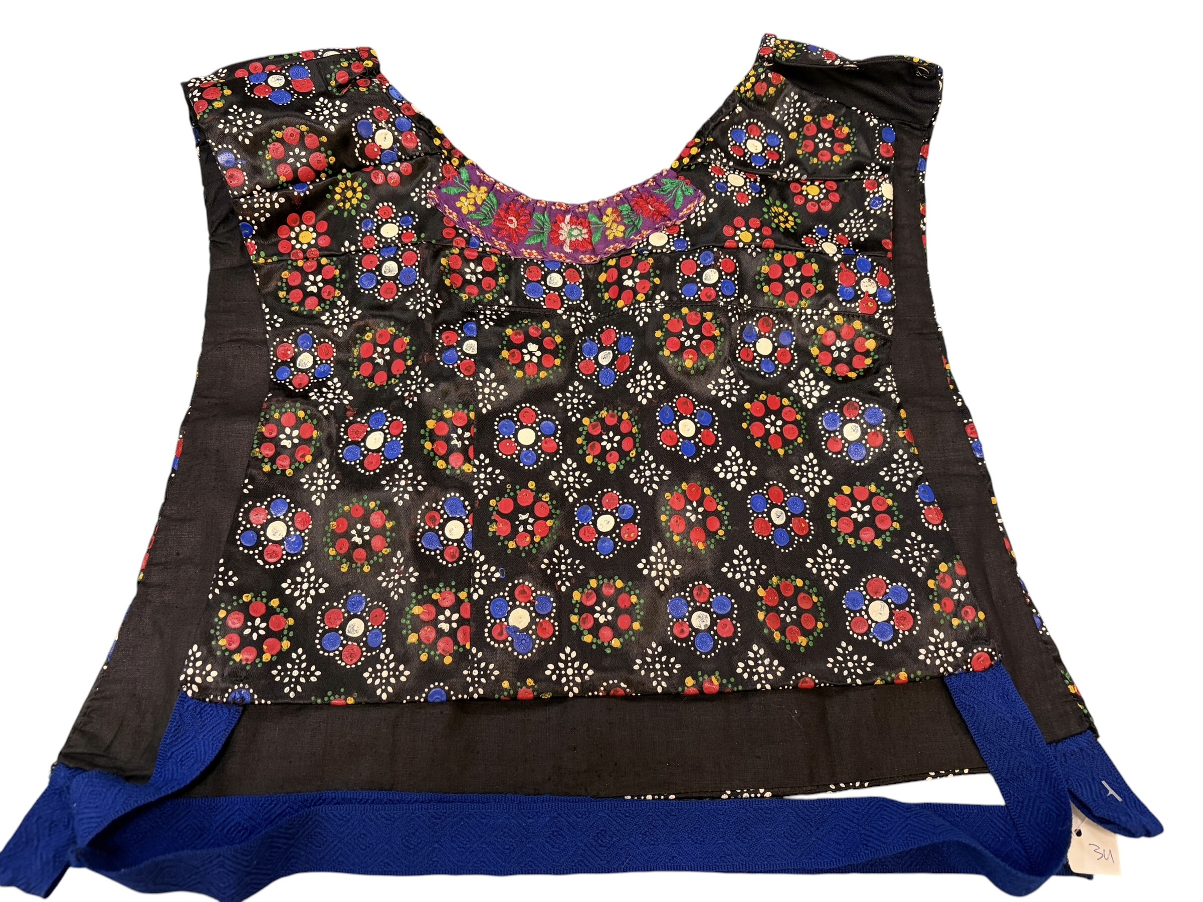 Kraplap rood, wit, geel, groen, blauw nr. 034
