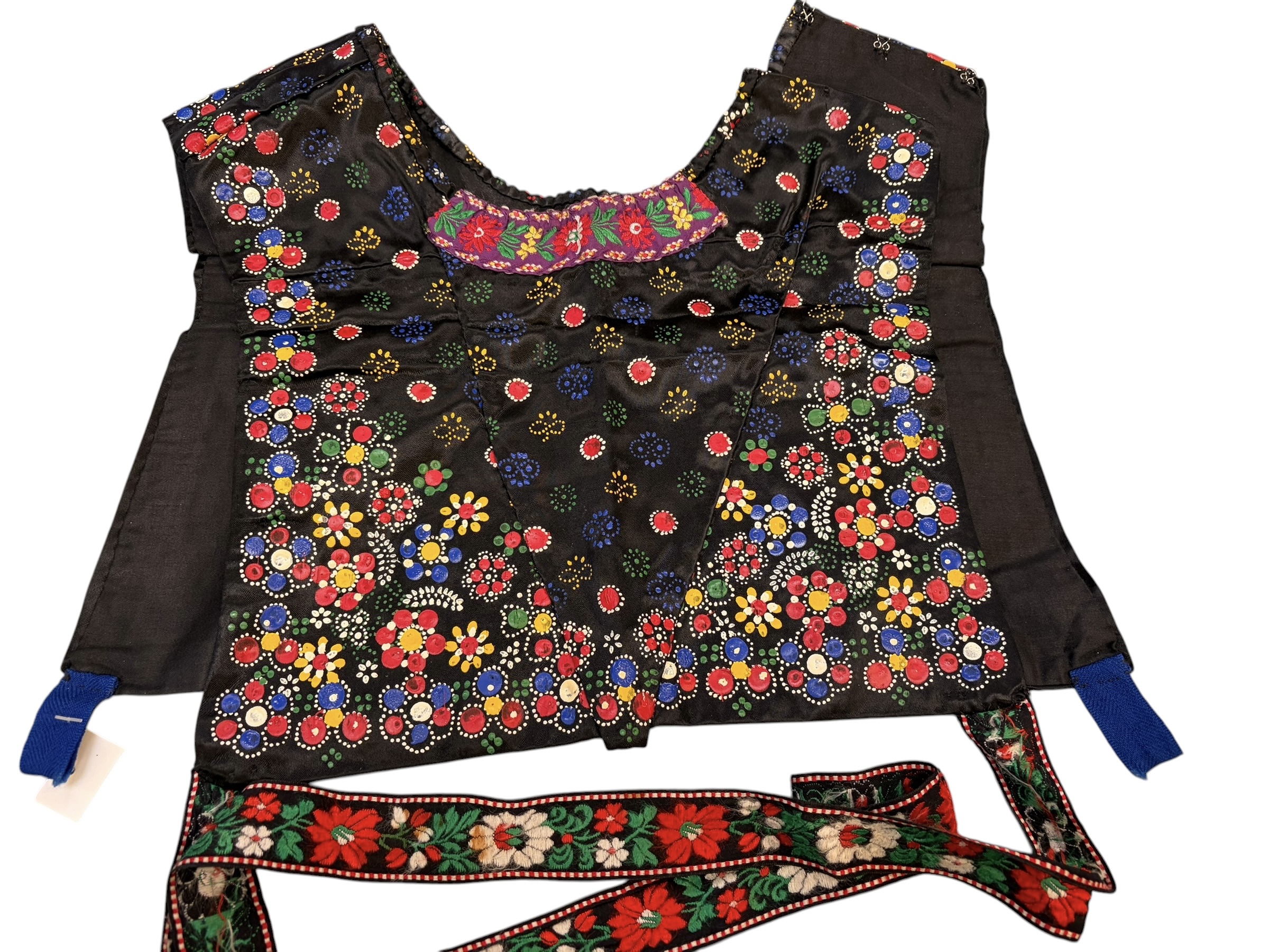 Kraplap doekjes gedrukt rood, wit, geel, groen, blauw nr. 038