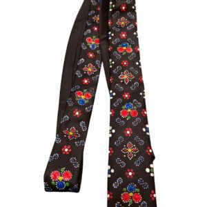 Stropdas Staphorster stipwerk kleur rood-geel-groen-wit-blauw nr. 2
