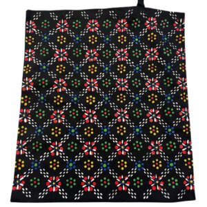 Zwarte Katoenen Tas met Staphorster Stipwerk – 41,5 × 38 cm nr. 8